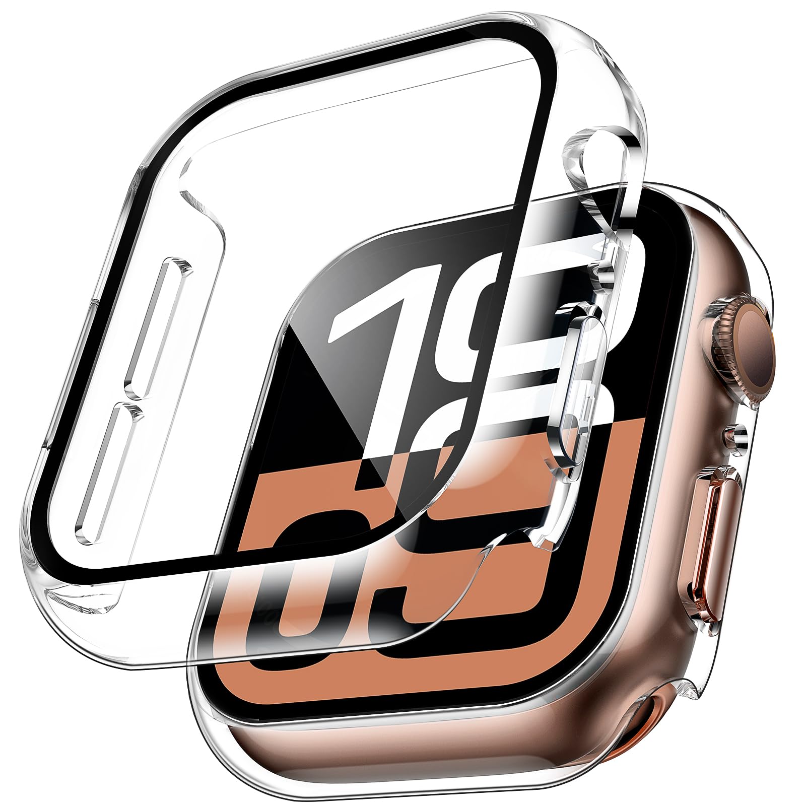 Watch Case Bumper - 2 Buah Casing Kaca Tempered untuk