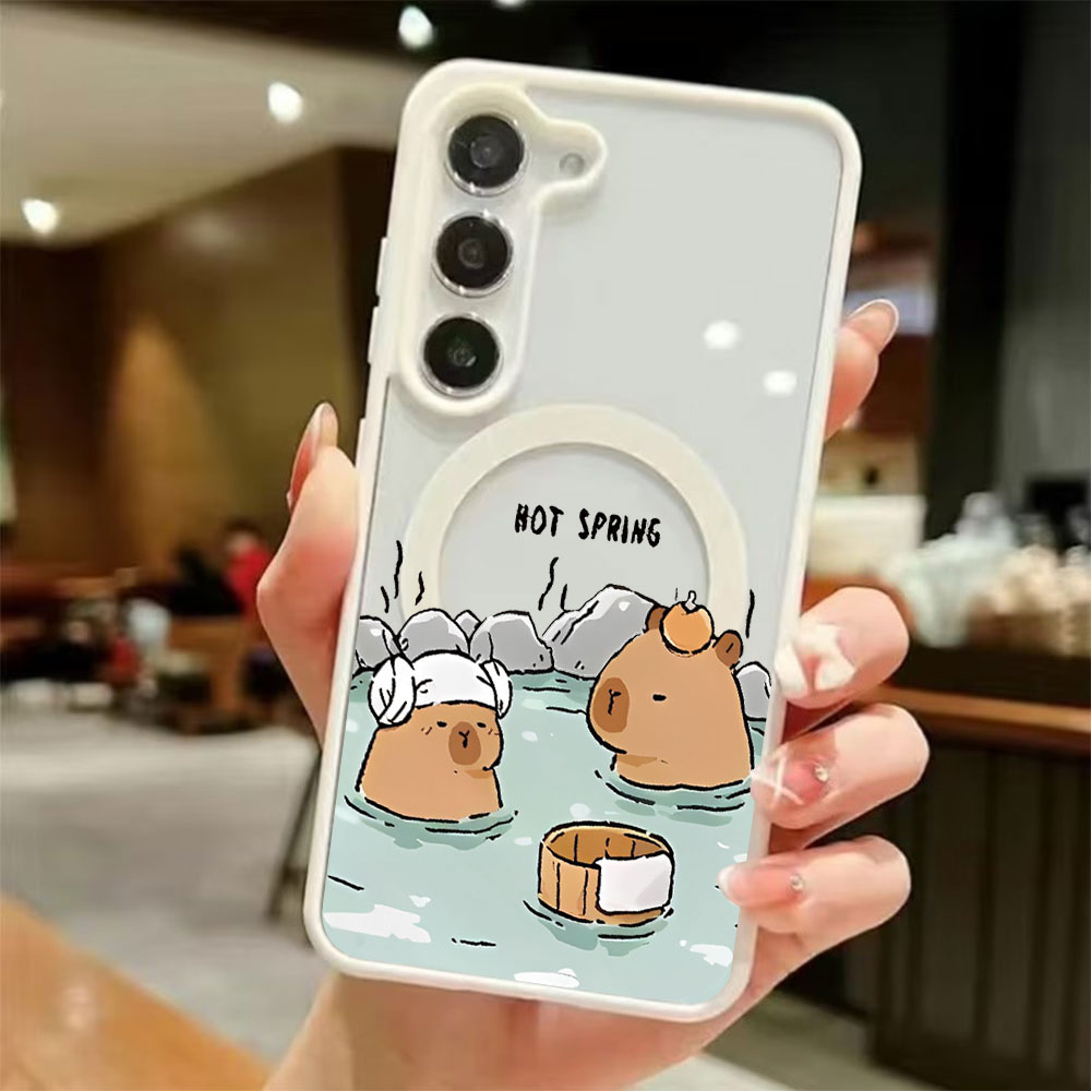 Samsung Galaxy S25 - Casing Ponsel Magnetik Transparan Berwarna Untuk