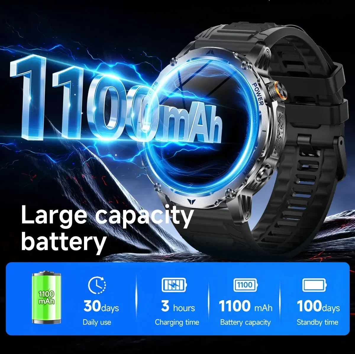 Jam Tangan Pintar Militer Pria - Smartwatch M Active ulasan dan harga