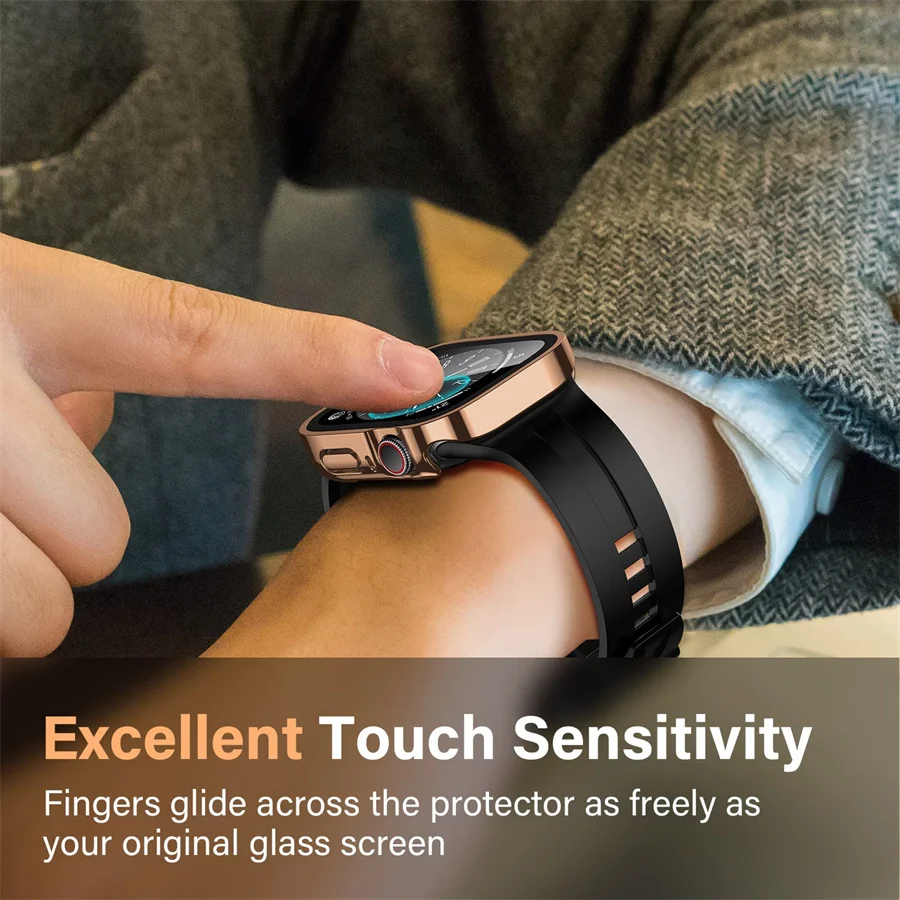 Kaca + penutup untuk Apple Wat - Smartwatch Watch Accessories For Women ulasan dan harga