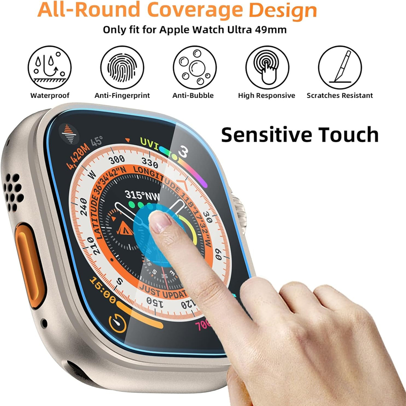 Kaca Tempered untuk Apple Watc - Watch Case Bumper ulasan dan harga