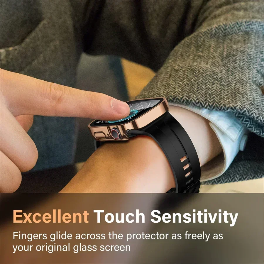Kaca + penutup untuk Apple Wat - Smartwatch Watch Accessories For Women ulasan dan harga
